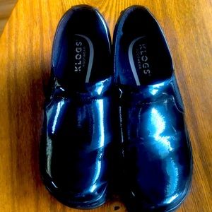 Black patent leather shoes